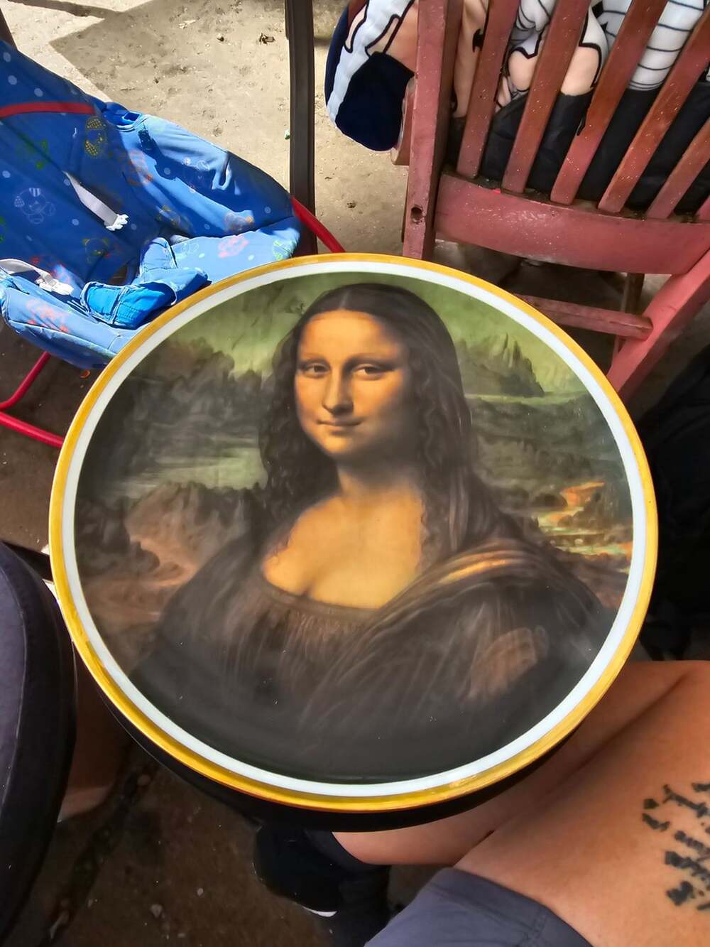 Germany Decor Plate After Leonardo Da Vinci " Mona Lisa"